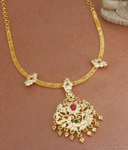 Bridal Choker Set Gold Necklace Design for Marriage NCKN1025