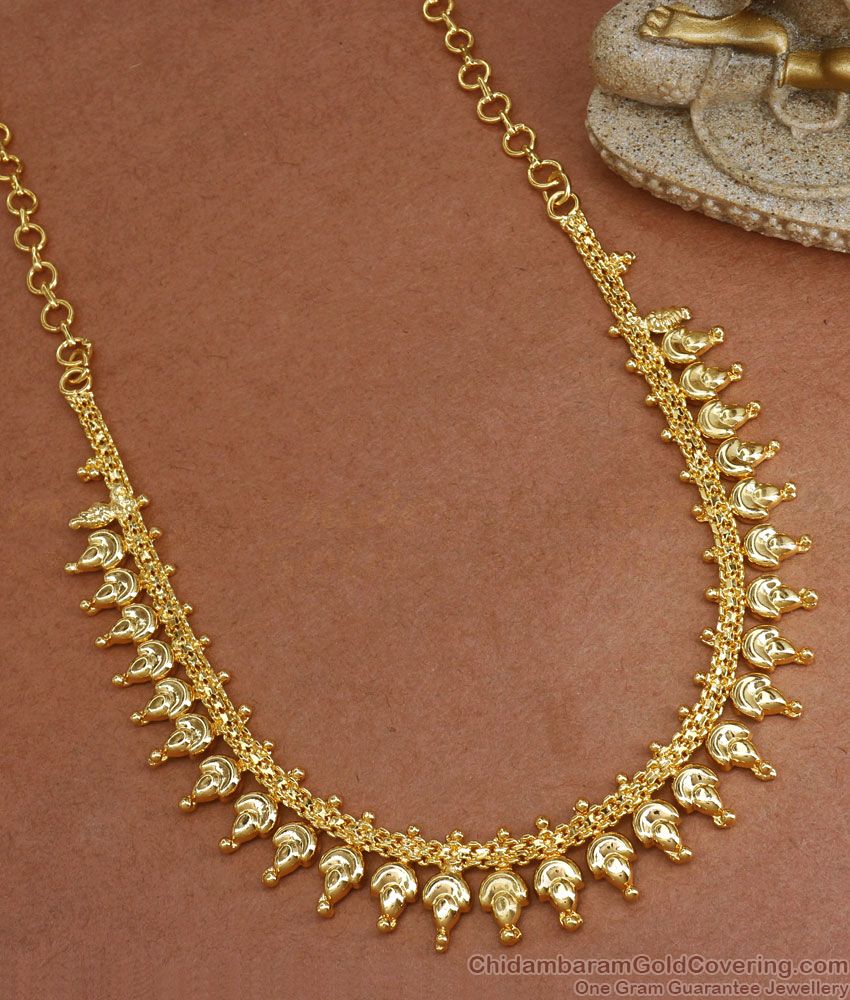 Regular Use Gold Imitation Mullai Necklace Shop Online NCKN2940