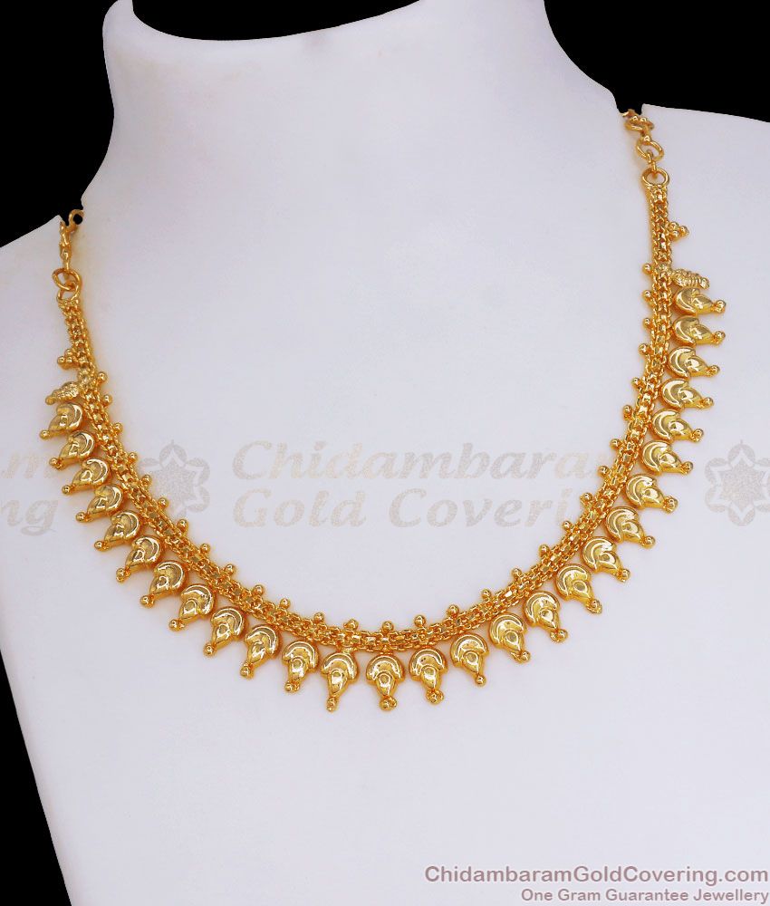 Regular Use Gold Imitation Mullai Necklace Shop Online NCKN2940