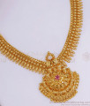 Attractive Short Necklace Gold Plated Jewelry Ruby White Stone NCKN2945