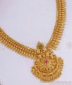 Attractive Short Necklace Gold Plated Jewelry Ruby Green Stone NCKN2946