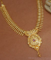 Trendy Kerala Pattern Single Stone Gold Plated Necklace Shop Online NCKN2950