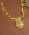 Trendy Kerala Pattern Single Stone Gold Plated Necklace Shop Online NCKN2950 Trendy Kerala Pattern Single Stone Gold Plated Necklace Shop Online NCKN2950