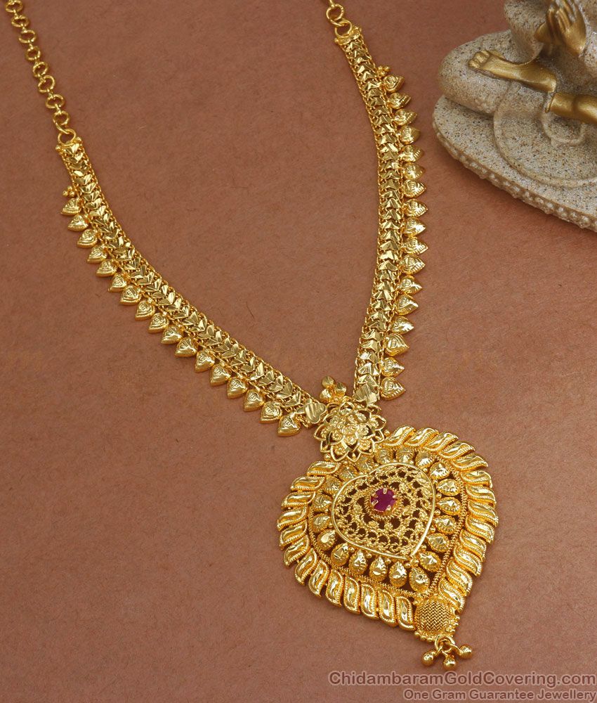 Gorgeous Heart Design 1 Gram Gold Necklace Collections NCKN2951