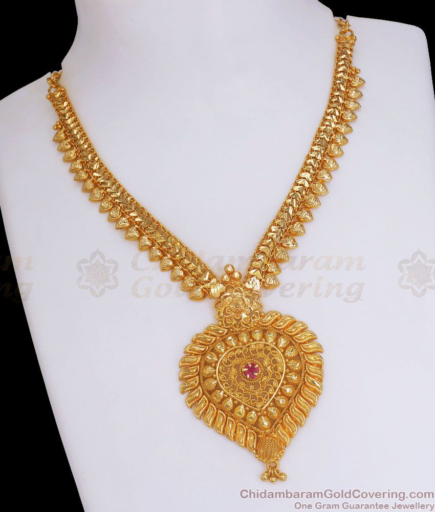 Gorgeous Heart Design 1 Gram Gold Necklace Collections NCKN2951