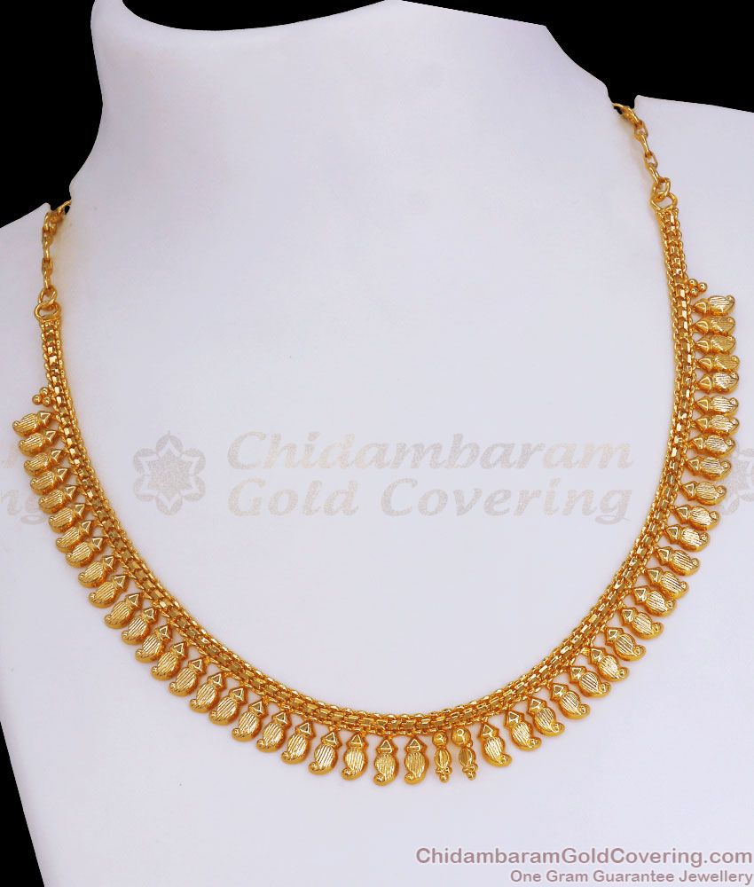 One Gram Gold Necklace Mango Pattern Shop Online NCKN2959