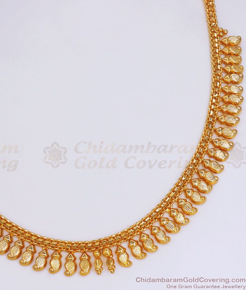 One Gram Gold Necklace Mango Pattern Shop Online NCKN2959
