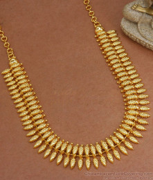New Arrival Real Gold Plated Mullai Poo Necklace Design NCKN2962 New Arrival Real Gold Plated Mullai Poo Necklace Design NCKN2962