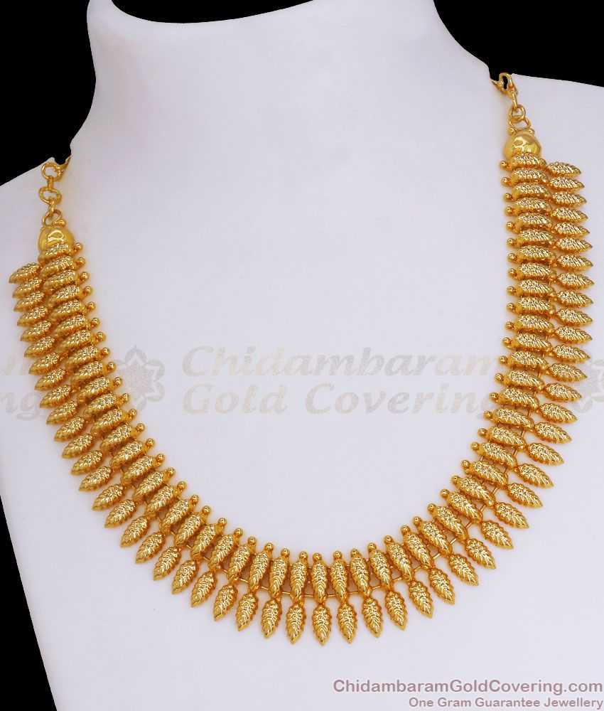 New Arrival Real Gold Plated Mullai Poo Necklace Design NCKN2962