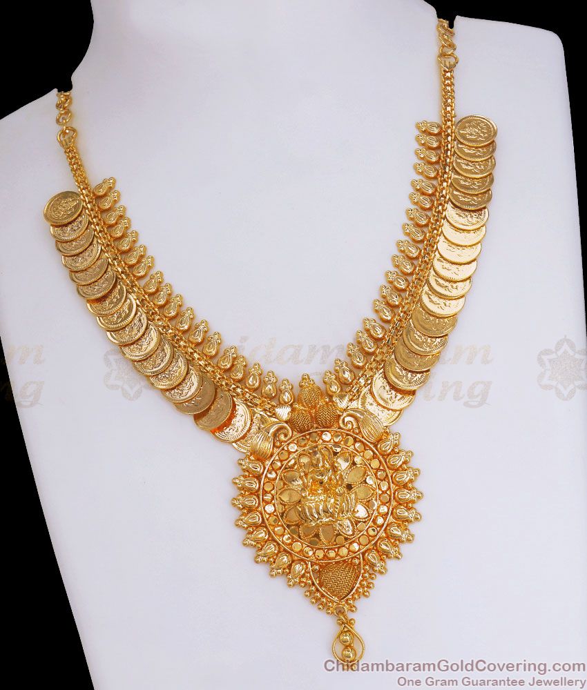 One Gram Lakshmi Gold Coin Necklace Shop Online NCKN2963