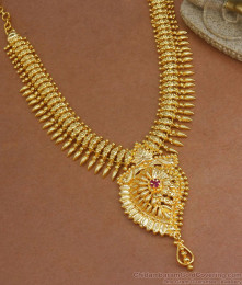 Mango Pendant Gold Plated Mullai poo Necklace Design NCKN2965  Mango Pendant Gold Plated Mullai poo Necklace Design NCKN2965