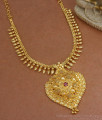 Bridal Ruby Stone Gold Plated Mullaipoo Necklace Shop Online NCKN2968