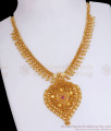 Bridal Ruby Stone Gold Plated Mullaipoo Necklace Shop Online NCKN2968