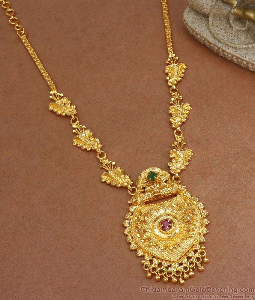 Stylish Gold Plated Necklace Stone Pattern Buy Online NCKN2971
