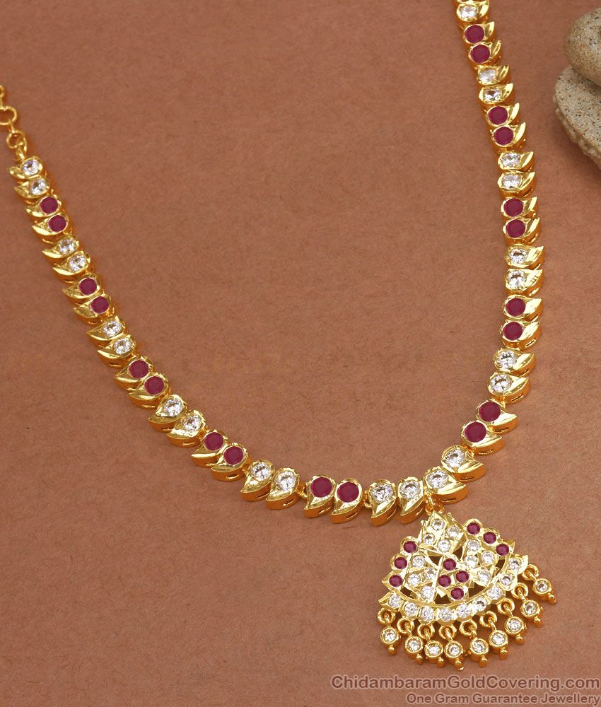 Premium Gati Stone Impon Necklace 5 Metal Online Jewelry Collections NCKN2976