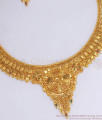 Real Gold Pattern Bridal Necklace Forming Earring Combo Set Shop Online NCKN2985