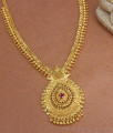 Stylish Gold Plated Necklace Beads Design Ruby Stone Collections NCKN2995