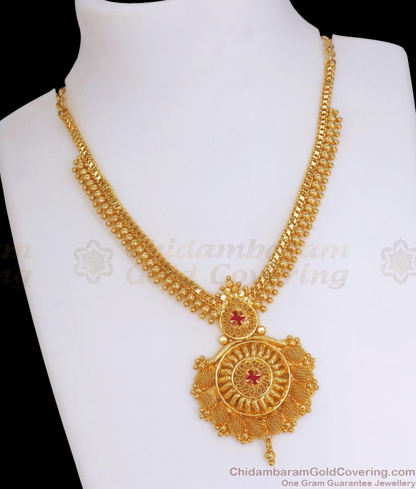 Net Pattern Gold Imitation Necklace Design Shop Online NCKN2998