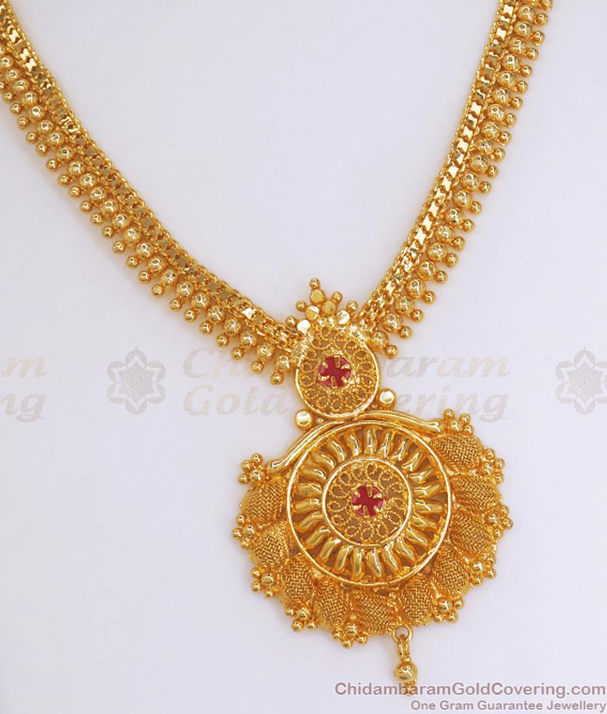 Net Pattern Gold Imitation Necklace Design Shop Online NCKN2998