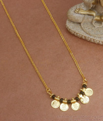 Black Beaded Lakshmi Coin Gold Imitation Necklace Shop Online NCKN3007 Black Beaded Lakshmi Coin Gold Imitation Necklace Shop Online NCKN3007