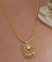 Full White Stone 1 Gram Gold Necklace Floral Designs Shop Online NCKN3010 Full White Stone 1 Gram Gold Necklace Floral Designs Shop Online NCKN3010