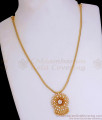 Full White Stone 1 Gram Gold Necklace Floral Designs Shop Online NCKN3010