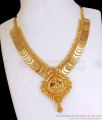 Pure Gold Tone Lakshmi Kasu Necklace Ruby Stone Collections Shop Online NCKN3017