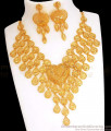 Grand Full Neck 2 Gram Gold Choker Necklace Bridal Collections Heart Design NCKN3018