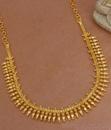 Buy Bridal 1 Gram Gold Necklace Mullai Mottu Designs NCKN3032