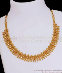 Buy Bridal 1 Gram Gold Necklace Mullai Mottu Designs NCKN3032 Buy Bridal 1 Gram Gold Necklace Mullai Mottu Designs NCKN3032
