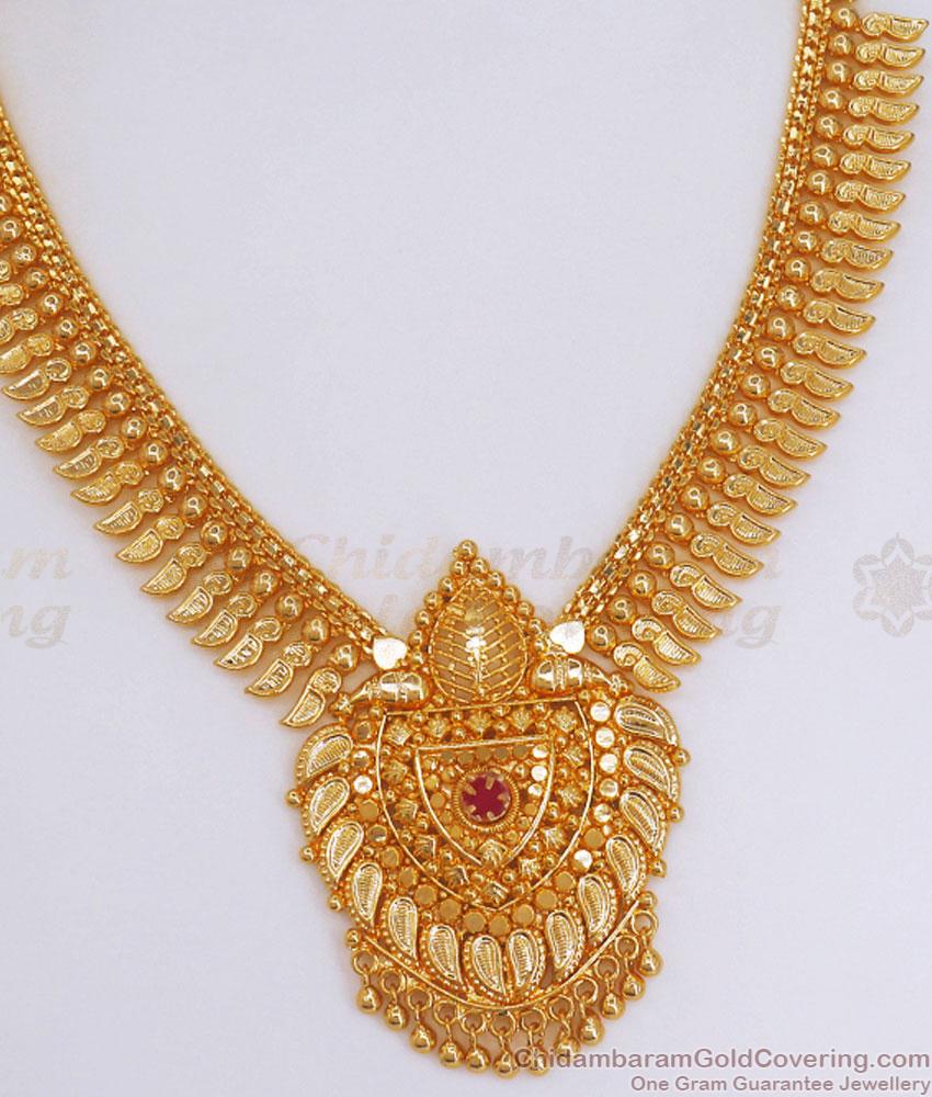Elegant One Gram Gold Necklace Bridal Collections Shop Online NCKN3035