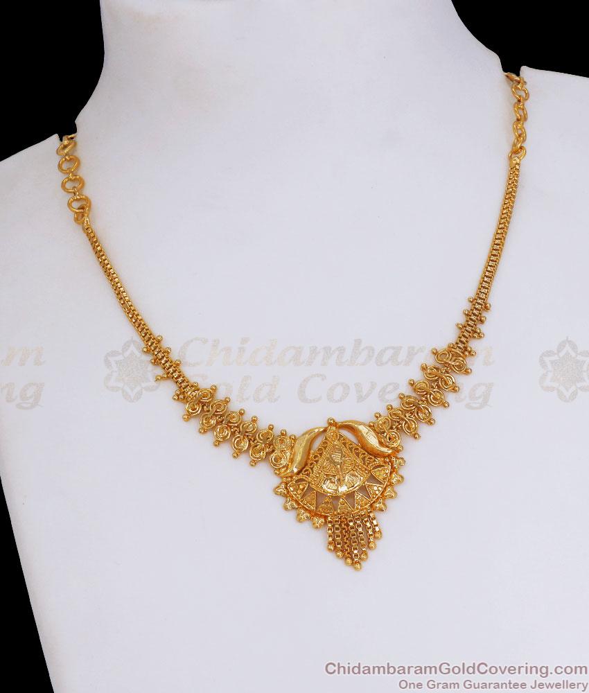 Bengali Bridal Special Gold Kolkata Necklace Shop Online NCKN3040