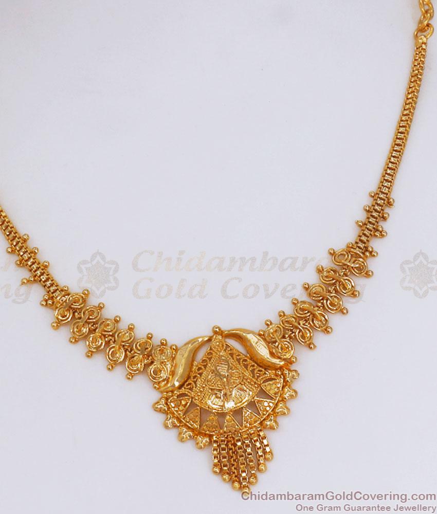 Bengali Bridal Special Gold Kolkata Necklace Shop Online NCKN3040