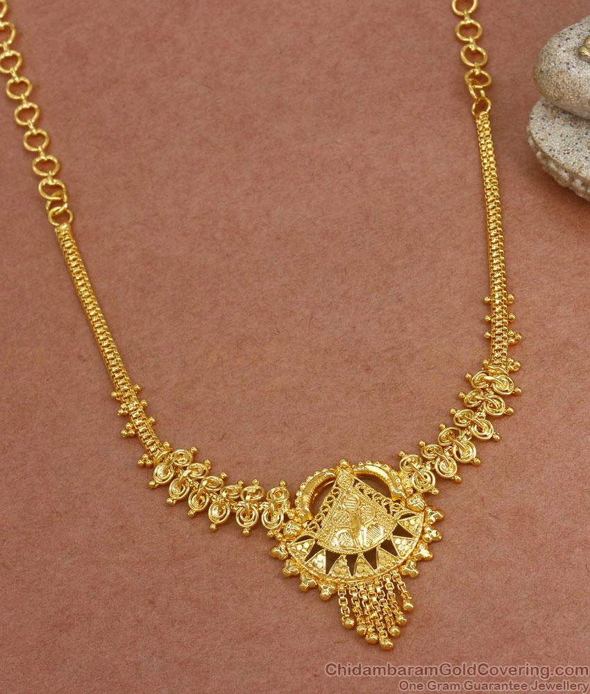 1 Gram Gold Necklace Calcutta Bridal Jewelry Collections NCKN3041