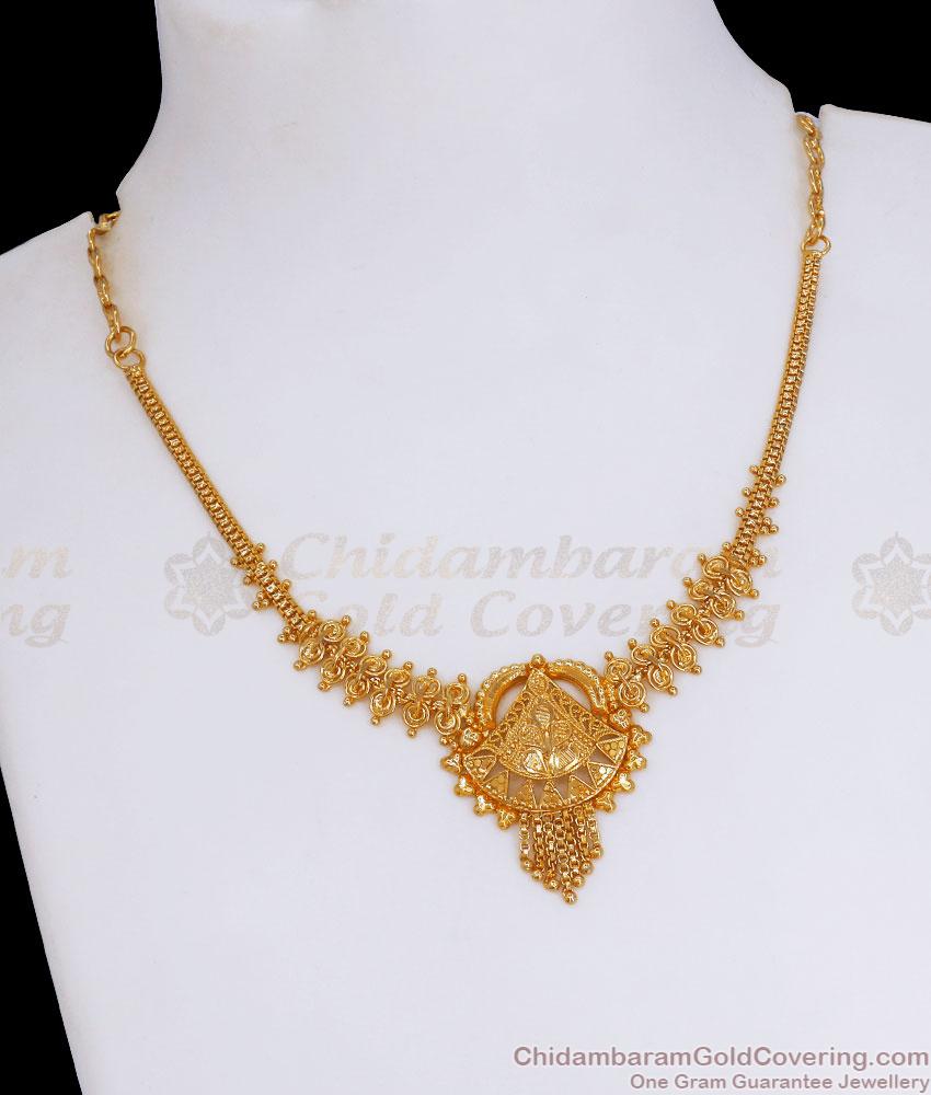 1 Gram Gold Necklace Calcutta Bridal Jewelry Collections NCKN3041