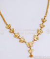 Pure Gold Tone Party Wear Necklace Butterfly Designs NCKN3045