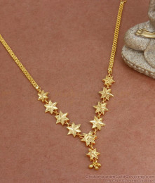 Stylish Gold Plated Necklace Star Design With Beads NCKN3046 Stylish Gold Plated Necklace Star Design With Beads NCKN3046