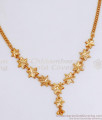 Stylish Gold Plated Necklace Star Design With Beads NCKN3046