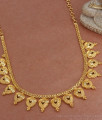 Traditional Lotus Design Gold Imitation Necklace Shop Online NCKN3047