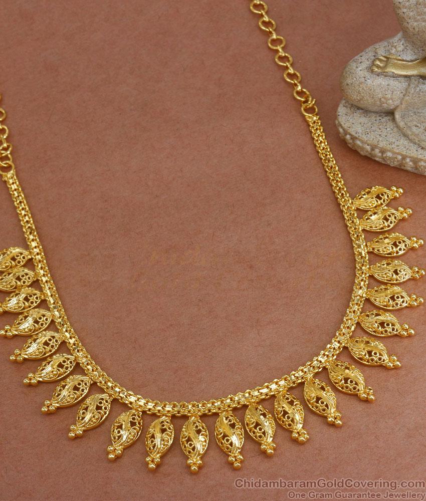 Kerala Bridal One Gram Gold Necklace Collections Shop Online NCKN3048