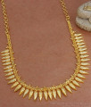Traditional Gold Plated Necklace Mullaipoo Kerala Bridal Designs NCKN3049