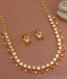 Party Wear Gold Necklace Earring Set Stone Pattern Jewelry NCKN3058 Party Wear Gold Necklace Earring Set Stone Pattern Jewelry NCKN3058