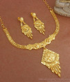 Bridal Forming Gold Tone Necklace Earrings Combo Set NCKN3064