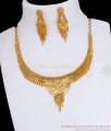 Floral 2 Gram Gold Necklace Earring Combo Forming Jewelry NCKN3066