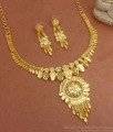 Real Gold Tone Necklace Earring Combo Bridal Forming Designs NCKN3068