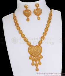 Attractive Forming Gold Necklace Earring Combo Valentine Special Collections NCKN3072 Attractive Forming Gold Necklace Earring Combo Valentine Special Collections NCKN3072