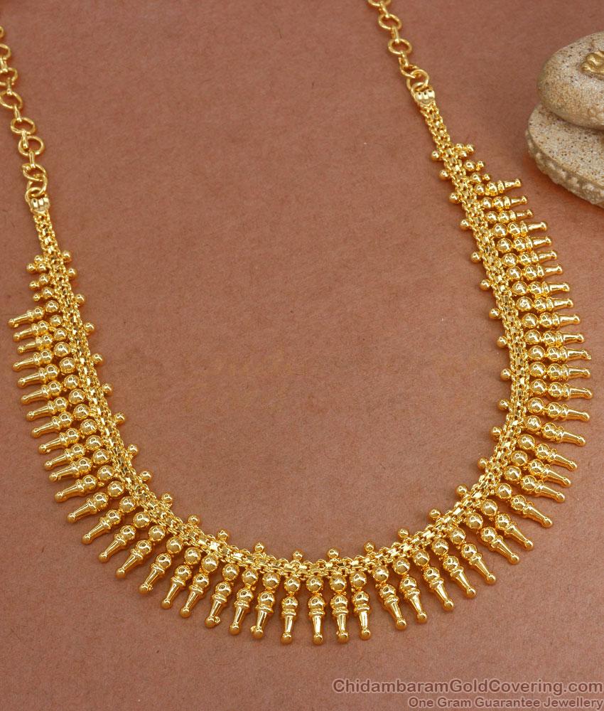 Latest Gold Plated Necklace Gold Beads Designs Shop Online NCKN3079