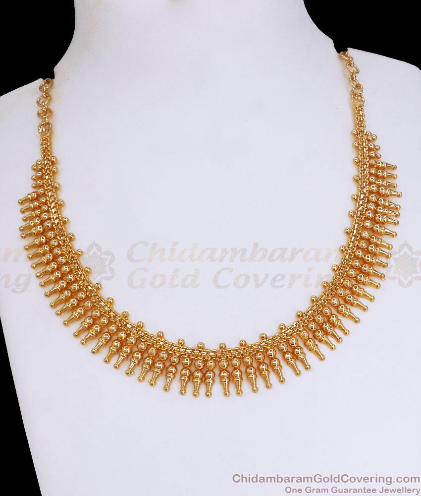 Latest Gold Plated Necklace Gold Beads Designs Shop Online NCKN3079