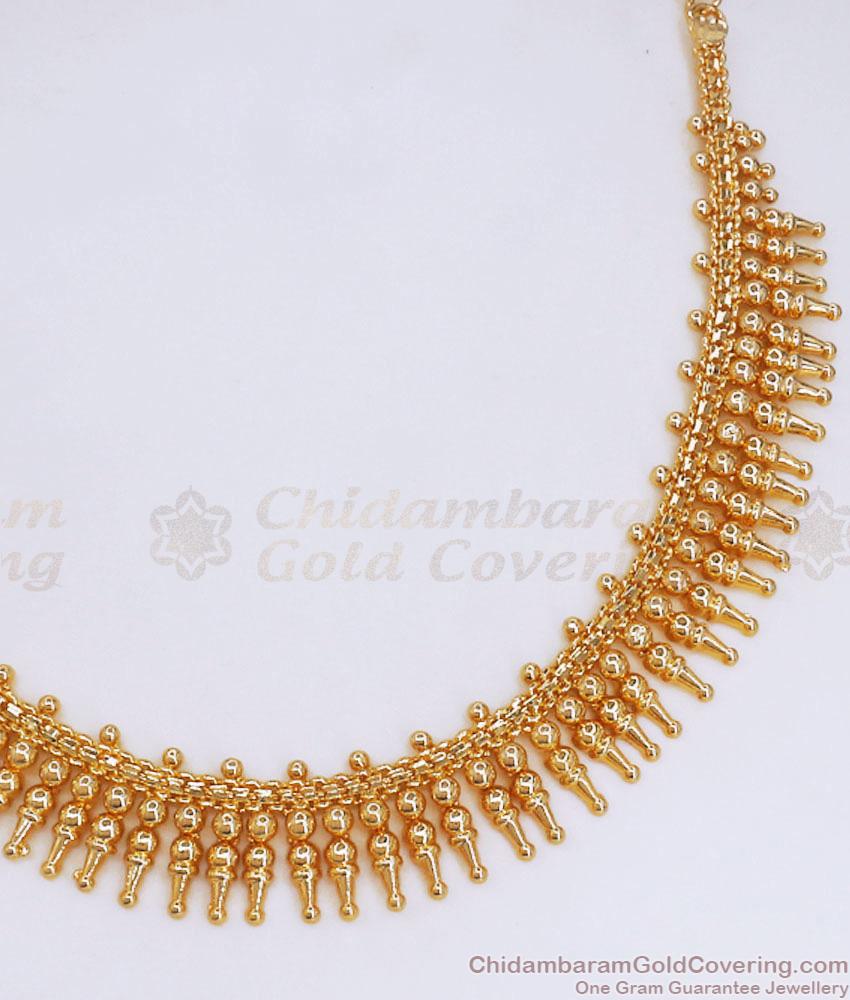 Latest Gold Plated Necklace Gold Beads Designs Shop Online NCKN3079