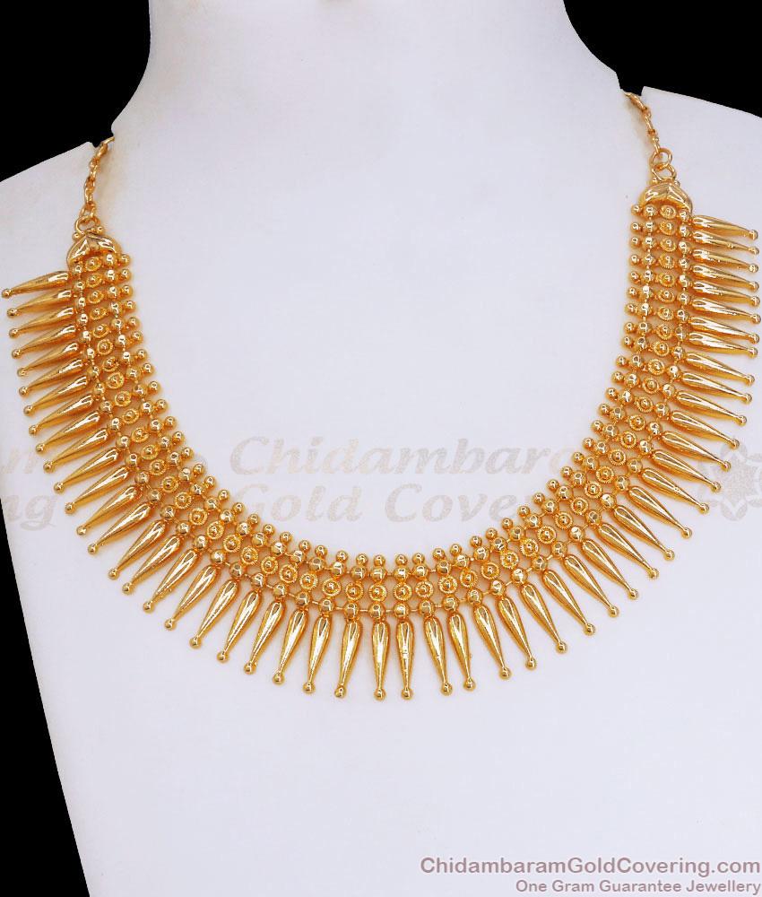 Buy One Gram Gold Necklace Mullaipoo Bridal Collections Shop Online NCKN3080